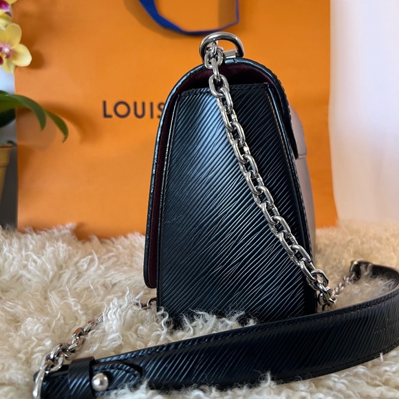 LOUIS VUITTON Epi Flowers Twist Shoulder Bag MM Black Bois de Rose - LE - Picture 7 of 14